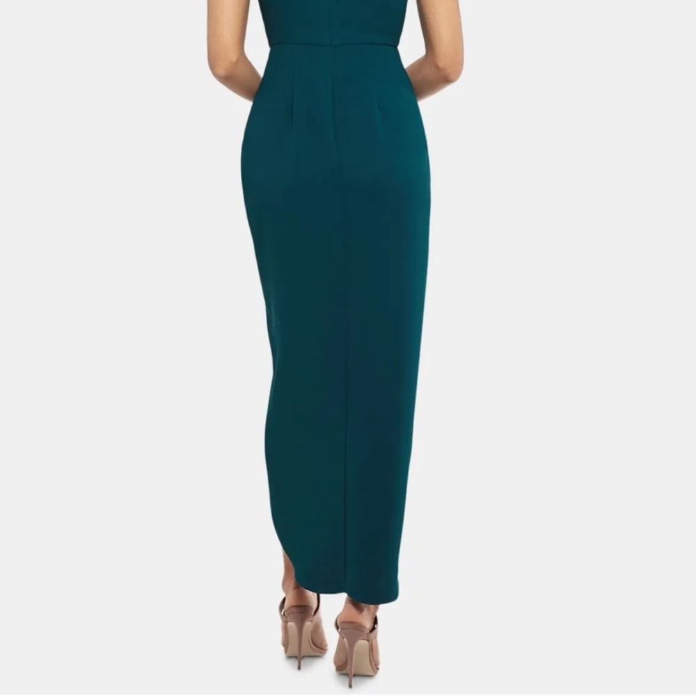 Women’s Formal Dress Size 14 XSCAPE Green Classic Square Neck Evening Gown NEW - Picture 6 of 7